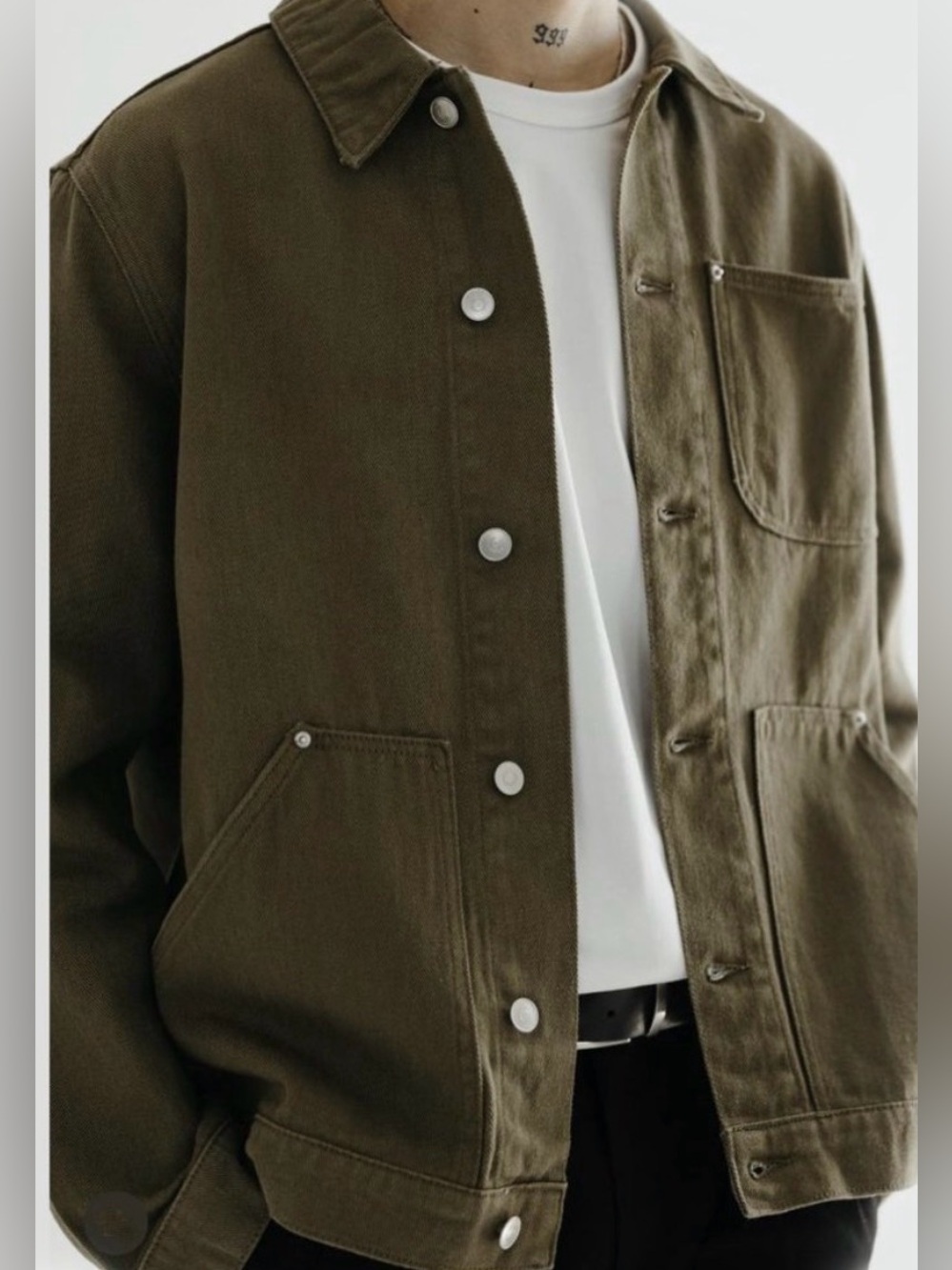 Common Market Myles Sage Green Button-Front utility Jacket